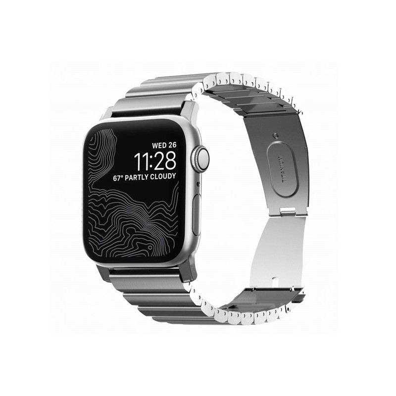 Nomad 42 / Apple strap 44 silver mm Titanium watch