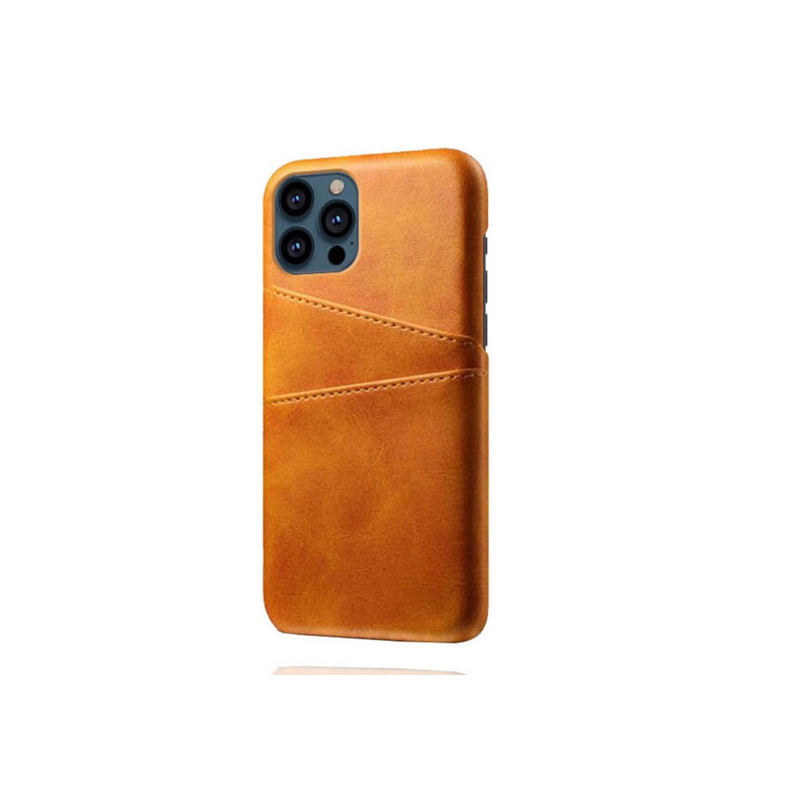 Casecentive Leather Back case iPhone 13 tan
