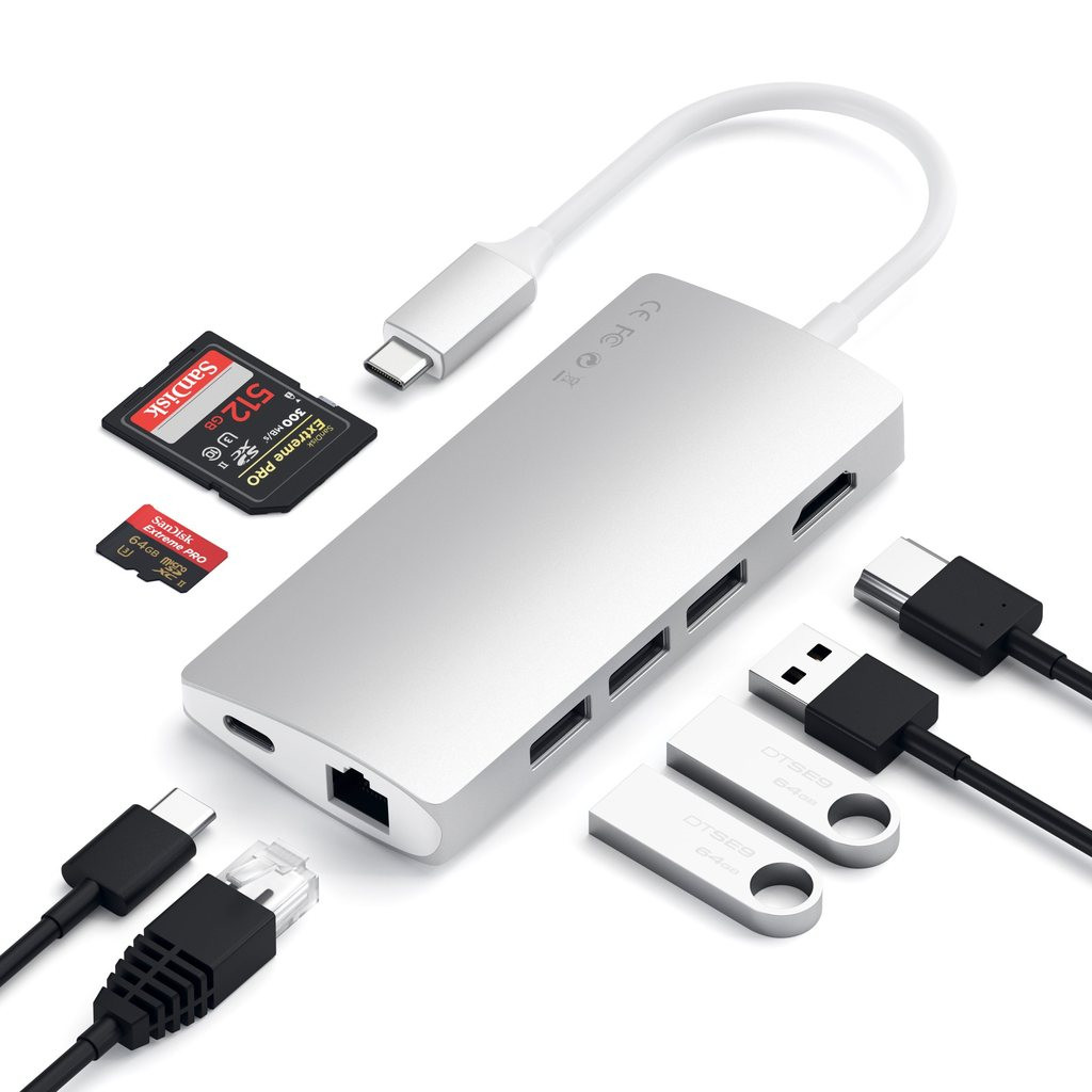 Satechi Aluminium 4 Port USB-C Hub (Space Grey)