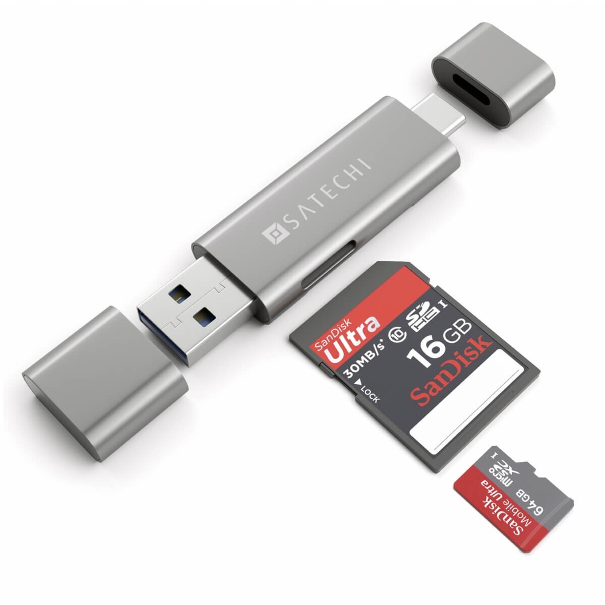privacy dramatisch Kraan Satechi USB-C SD kaart lezer space gray