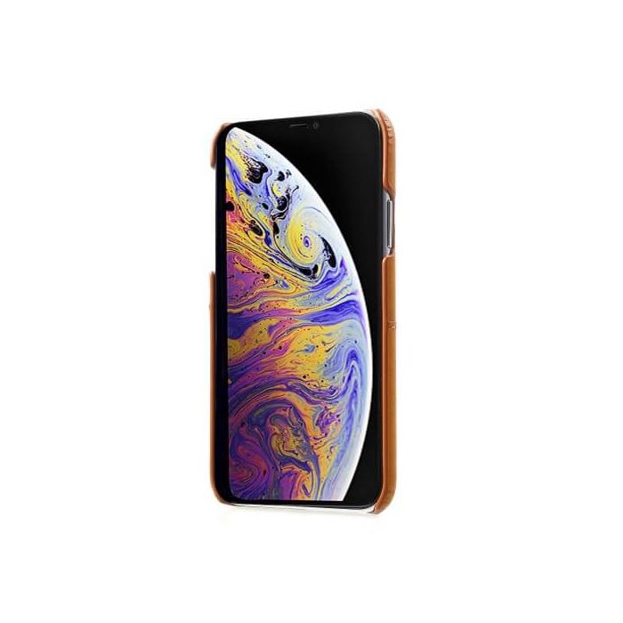 Casecentive Leren Wallet back case iPhone X / XS tan
