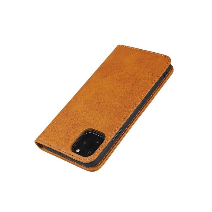 Casecentive Leren Wallet case iPhone 11 Pro Max tan