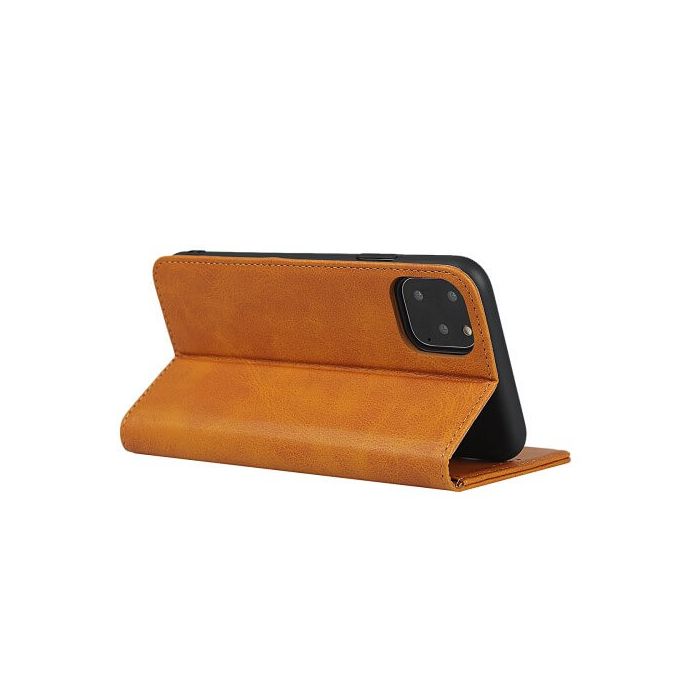 Casecentive Leren Wallet case iPhone 11 Pro Max tan