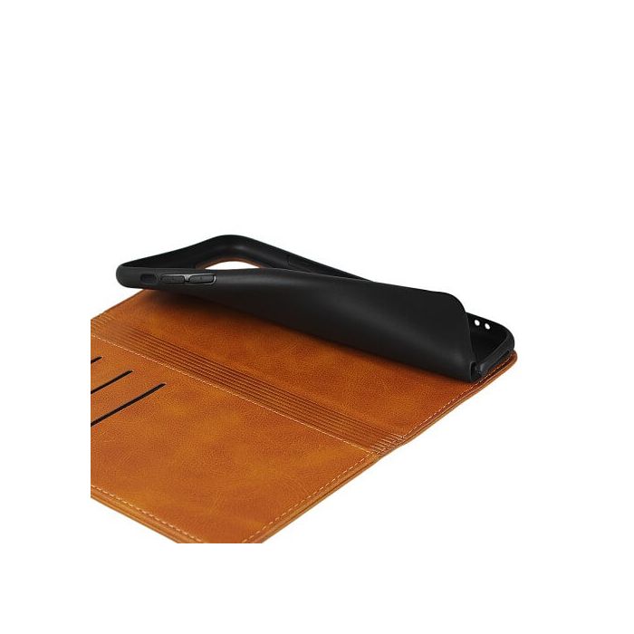 Casecentive Leren Wallet case iPhone 11 Pro Max tan
