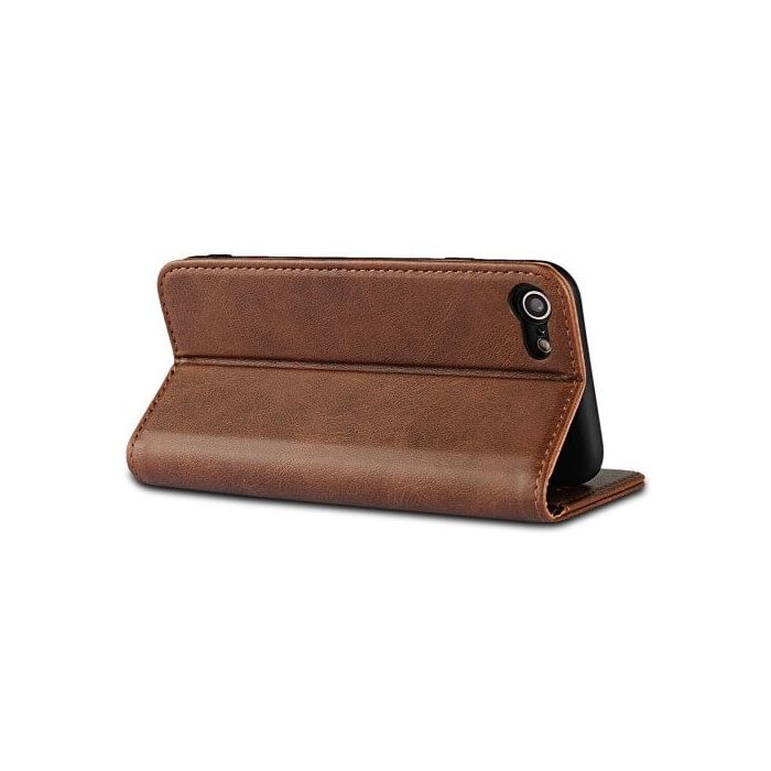 Casecentive Leren Wallet case iPhone 7 / 8 / SE 2020 bruin
