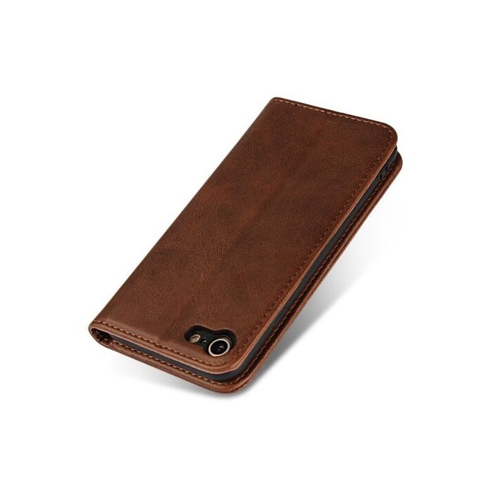 Casecentive Leren Wallet case iPhone 7 / 8 / SE 2020 bruin