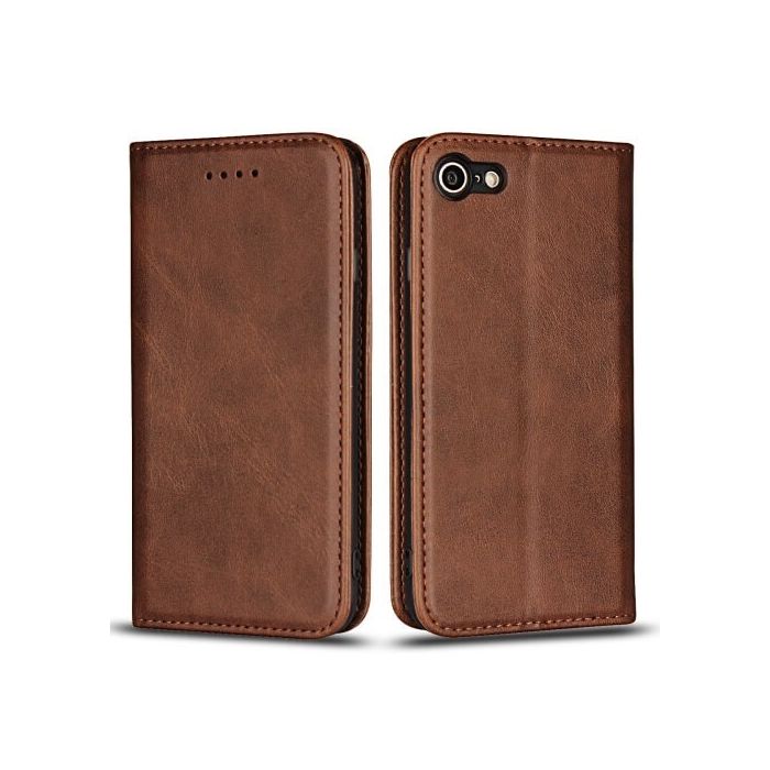 Casecentive Leren Wallet case iPhone 7 / 8 / SE 2020 bruin