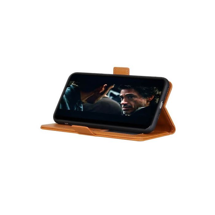 Casecentive Magnetische Leren Wallet case Galaxy A71 tan