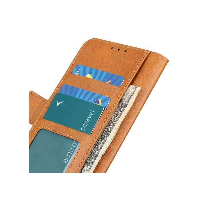 Casecentive Magnetische Leren Wallet case Galaxy A71 tan