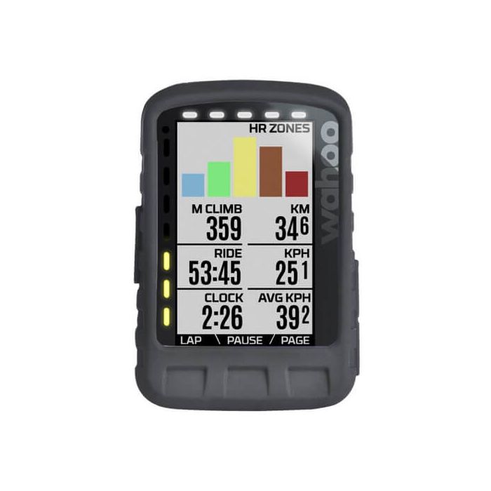 Casecentive Silicone hoesje Wahoo ELEMNT ROAM V1 met screenprotector zwart