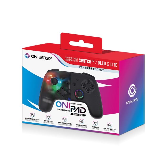 Oniverse Onipad Bluetooth Controller for Nintendo Switch / PC / IOS / Android Black Star