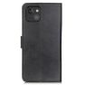 Casecentive Leather Wallet case with closure iPhone 13 Mini black sticky