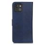 Casecentive Leather Wallet case with closure iPhone 13 Mini blue sticky