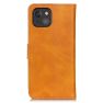 Casecentive Leather Wallet case with closure iPhone 13 Mini brown sticky