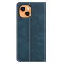 Casecentive Magnetic Leather Wallet case iPhone 13 blue sticky