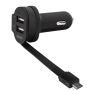 Xqisit Dual Car Charger 6A Micro USB Black sticky