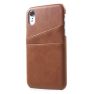 Casecentive Leren Wallet back case iPhone XR bruin sticky