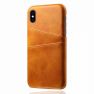 Casecentive Leren Wallet back case iPhone XS Max tan sticky