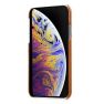 Casecentive Leren Wallet back case iPhone X / XS tan thumbnail