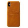 Casecentive Leren Wallet back case iPhone X / XS tan thumbnail