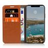 Casecentive Leren Wallet case Luxe iPhone 11 Pro Max tan sticky