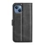 Casecentive Leather Wallet case with closure iPhone 15 Black thumbnail