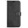 Casecentive Leather Wallet case with closure iPhone 16 Pro black sticky