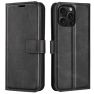Casecentive Leather Wallet case with closure iPhone 16 Pro black thumbnail