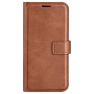 Casecentive Leather Wallet case with closure iPhone 16 Pro tan sticky