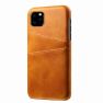 Casecentive Leren Wallet back case iPhone 11 Pro Max tan sticky