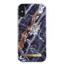 iDeal of Sweden Fashion Case iPhone X / XS Midnight Blauw Marble sticky