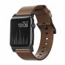 Nomad modern leather strap Apple Watch 42mm / 44mm / 45mm / 49mm brown / black sticky