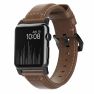 Nomad traditional leather strap Apple Watch 42mm / 44mm / 45mm / 49mm brown / black sticky