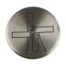 The Windmill Button L Stainless Steel sticky