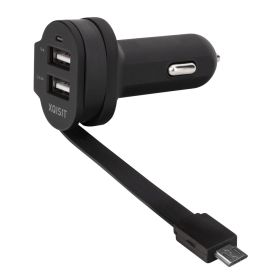 Xqisit Dual Car Charger 6A Micro USB Black