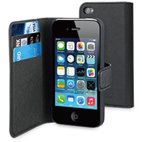 Muvit Wallet Case iPhone 4(S) zwart