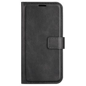 Casecentive Leather Wallet case with closure iPhone 16 Pro black