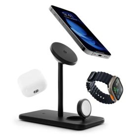 Twelve South HiRise Deluxe 3-in-1 Wireless Charging Stand Black